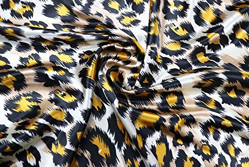 vabovin Satin Head Scarf for Women Silk Like Hair Scarf, 35 x 35 in | Silk Feel Fabric, Hair Wrap for Sleeping, Headscarf and Neck Scarf, Square Bandana Style, Fashion Accessory - color: 049 Coffee Leopard Print