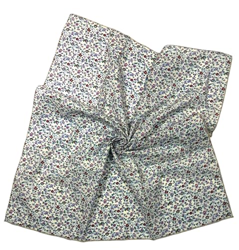 Shanlin Unisex Floral Cotton Square Scarf Bandanas 22x22 inch - color: Vine-redpurple