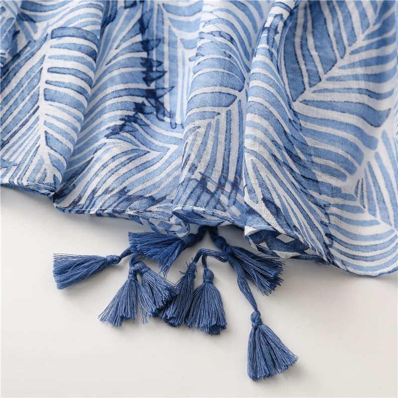 WZX Boho Scarf for Women, 70"x35" Large Lightweight Shawl Wrap for Travel, Sun Protection, Office & All-Season Wear - color: 011