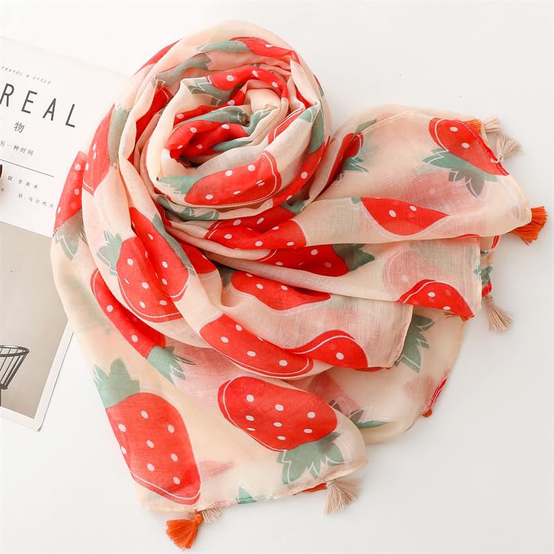 WZX Boho Scarf for Women, 70"x35" Large Lightweight Shawl Wrap for Travel, Sun Protection, Office & All-Season Wear - color: 019
