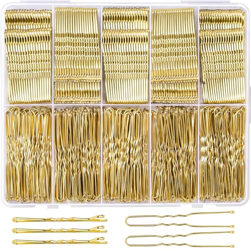 YGDZ 400 Counts Blonde Bobby Pins Hair Pins Set for Women, Blonde 2inch Bobby Pins for Buns Bulk, 2.36inch Gold U Shaped Hair Pins for Styling, Hair Accessories for Women, Girls, Wedding - color: Blonde