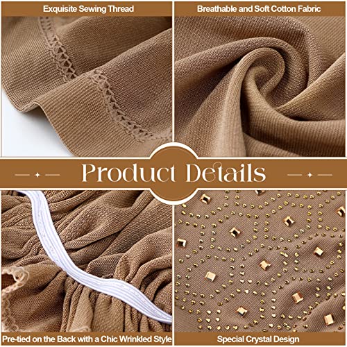 Geyoga 6 Pack Rhinestone Head Scarf for Women, Sequin Pre Tied Head Wraps, Stretchy Turban Cap for Hair Loss & Daily Wear(Novelty Style) - style: Novelty Style