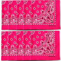 The Peacock Crew Premium Soft Cotton Bandanas Pack for Men and Women Paisley 22 x 22 inches - color: Pack of 10 Girly Pink