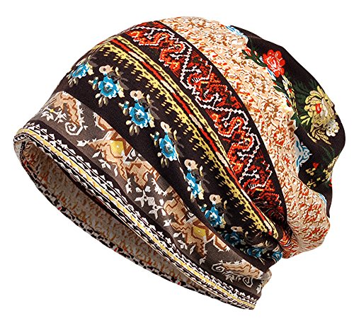 Women's Baggy Slouchy Beanie Chemo Hat Cap Scarf - color: 2 Pack