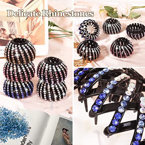 5 Pcs Bird Nest Hair Clips Holder Ponytail Holder Bun Barz Bun Clip Accessories for Women and Girls (Color-5) - color: Color-5