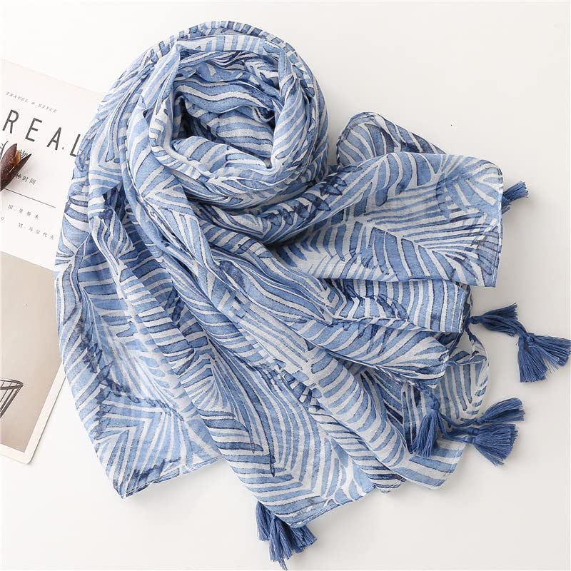 WZX Boho Scarf for Women, 70"x35" Large Lightweight Shawl Wrap for Travel, Sun Protection, Office & All-Season Wear - color: 011