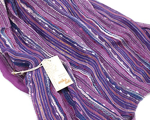 Anika Dali (15 Colors) Shimmer Sparkle Infinity Scarf, Women's Festival Bliss Lightweight Fashion Shawl - color: French Lilac