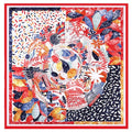 Women's Square Silk Like Head Scarf Large 35 inch Silk Feeling Hair Wrapping Satin Scarves for Sleeping Bandanas - color: A008-1 Twill Red