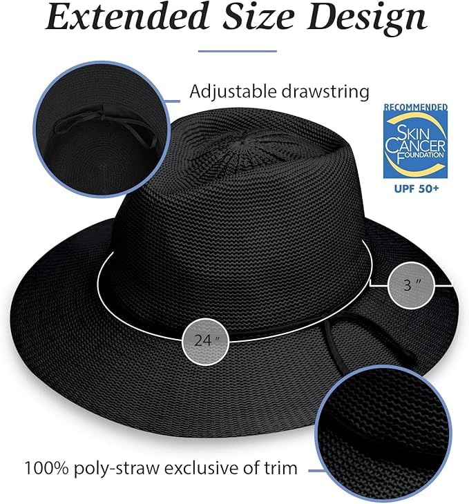 Wallaroo Hat Company Women's Victoria Fedora – UPF 50+ UV Protection, Wide Brim, Packable & Adjustable Sun Hat - color: Olive, size: Medium