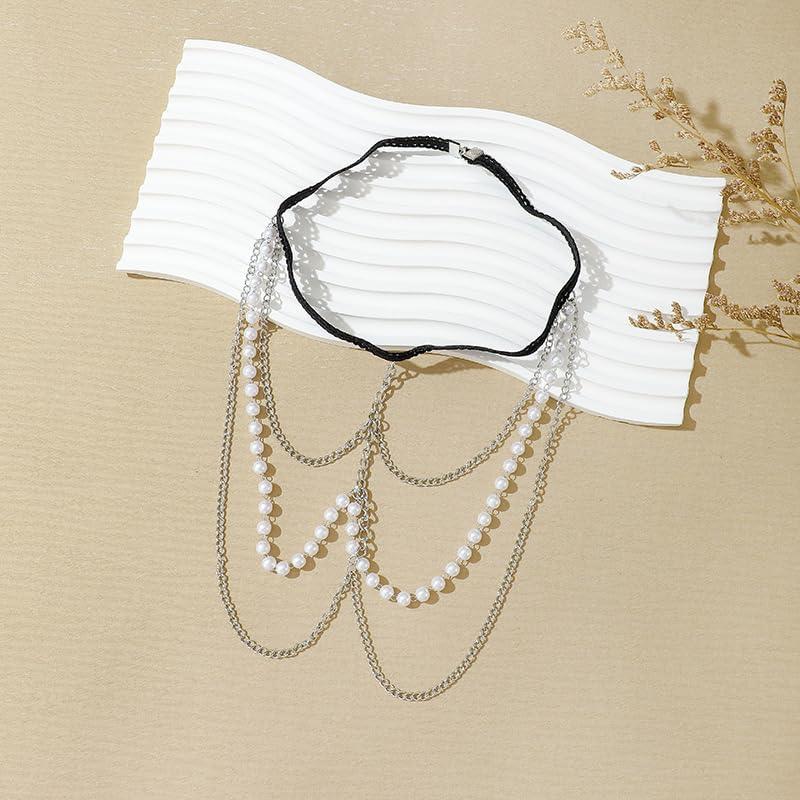 Snake Leg Chain for Women, Sexy Serpent Charm Thigh Garter, Summer Bikini Skirt Beach Party - style: F pearl silver