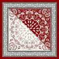 Headscarf Large Square Women Scarf 35" Fashion Scarves Silk Feeling Hairscarf - color: A114
