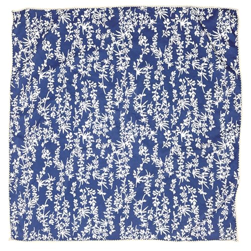 Cotton Bandana,Large Bandanas for Women,Head Coverings for Women,Head Scarf Handkerchief, Square Headband 27" x 27" - color: 27-08-foliage-blue