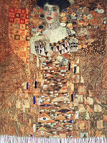 VENVSBEE Reversible Scarf Soft Large Shawl Wrap Blanket Double Sided Art Print Warm Pashmina Stoles Klimt Van Gogh Gifts - color: Art 08