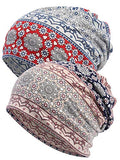 Women's Baggy Slouchy Beanie Chemo Hat Cap Scarf - color: 2 Pack-d
