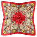 vabovin Satin Head Scarf for Women Silk Like Hair Scarf, 35 x 35 in | Silk Feel Fabric, Hair Wrap for Sleeping, Headscarf and Neck Scarf, Square Bandana Style, Fashion Accessory - color: 019 Red Cashew