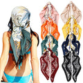 Zhanmai 8 Pcs 27.5 x 27.5 Inch Silk Bandana Square Satin Head Scarves Women Hair Scarves Hair Wrap Neck Scarf for Sleeping - color: Multicolor, style: Fresh