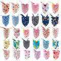 100PCS Small Dogs Bandanas Cotton Bulk Pet Kerchief Scarves Random Patterns Selvedge Sewing Stitching Edge Hemming Stitch Seam for Medium Grooming Accessories Costume - size: 100PCS Small/Medium