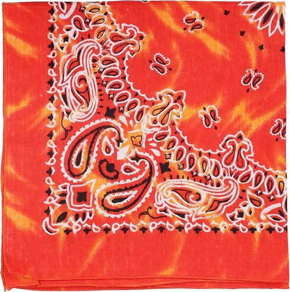 Motique Accessories Modern Tie Dye Bandana - color: Orange