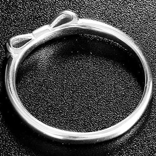 Jude Jewelers Stainless Steel Bowtie Bow Tie Knot Promise Statement Wedding Band Anniversary Promise Ring - color: Silver