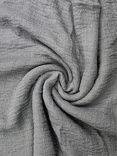 Humble Hilo Womens Woven Bohemian Style Gauze Scarf,Shawl, Head Wrap Fringed Edge Lightweight, Long Folds Small - color: Light Grey