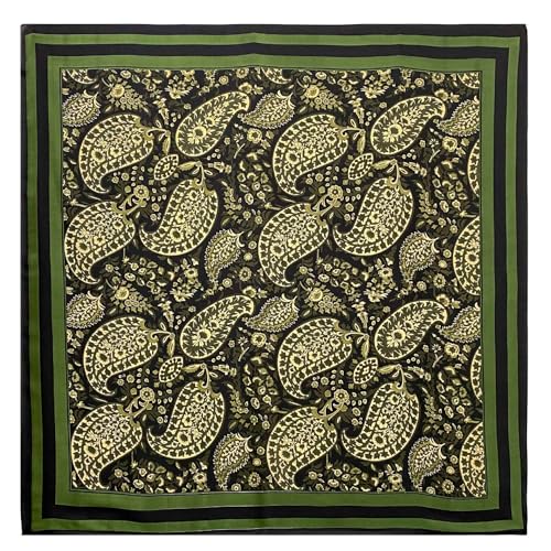 XL 43 Inch Extra Large Square Scarf Fashion Scarves Silk Feeling Hair Scarf Wrapping Scarfs Night Sleeping Headscarf - color: Ba1015