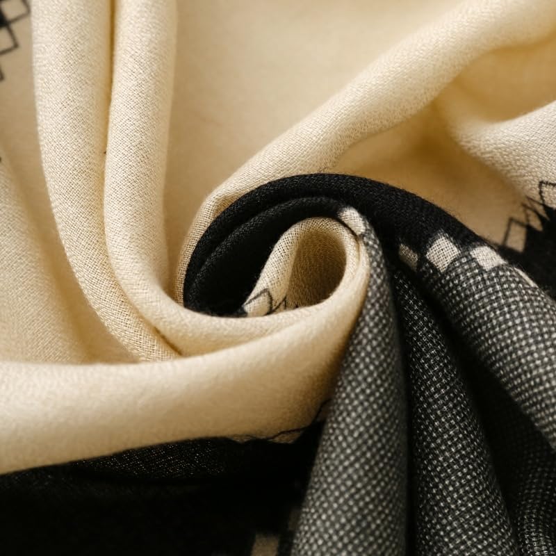 WZX Boho Scarf for Women, 70"x35" Large Lightweight Shawl Wrap for Travel, Sun Protection, Office & All-Season Wear - color: 005