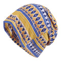 KAKU NANU Women Turban Chemo Beanies Pre Tied Caps Baggy Slouchy Headwear Sleep Scarf - color: Bohemian