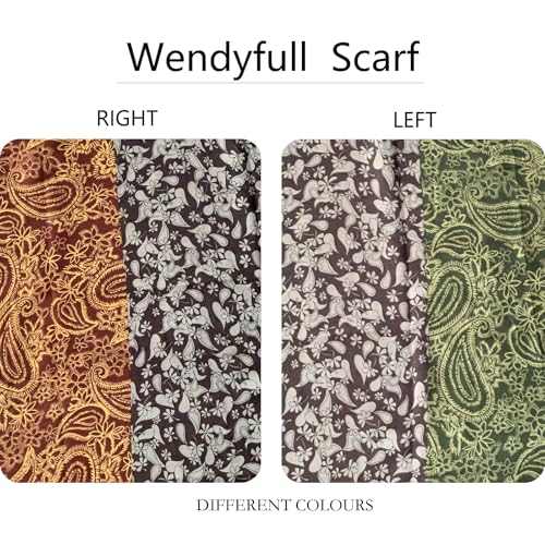 Paisley Pashmina Feel Shawls Wraps for Women Rave Scarf Soft Silky Exotic Boho All Seasons - color: Green