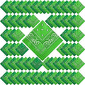 Handepo 200 Pcs Bandanas Bulk Paisley Bandanas Unisex Head Wrap Scarf Cowboy Headband Handkerchief for Women Men - color: Dark Green, Light Green
