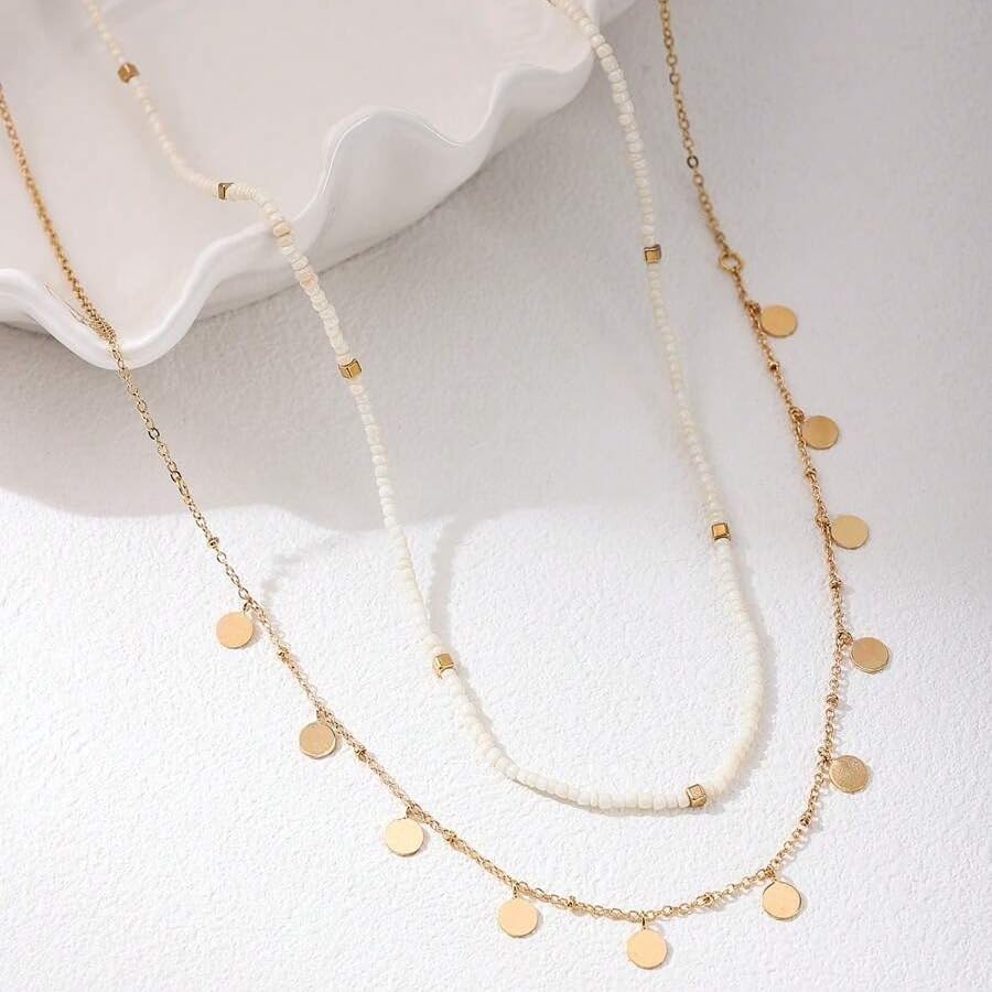 Body Chain Gold Waist Chains for Women Belly Layered Beach Waist Chains Adjustable Sexy Bikini Boho Chain - style: beads round