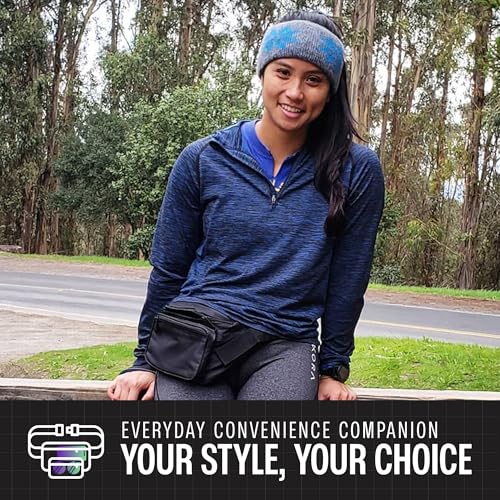 Black Fanny Pack Belt Bag I Mens Fanny Packs for Women Fashionable - Crossbody Bag Bum bag Waist Bag Waist Pack - Hands Free for Hiking, Halloween, Running, Travel, Waterproof and more - color: Black - Solid