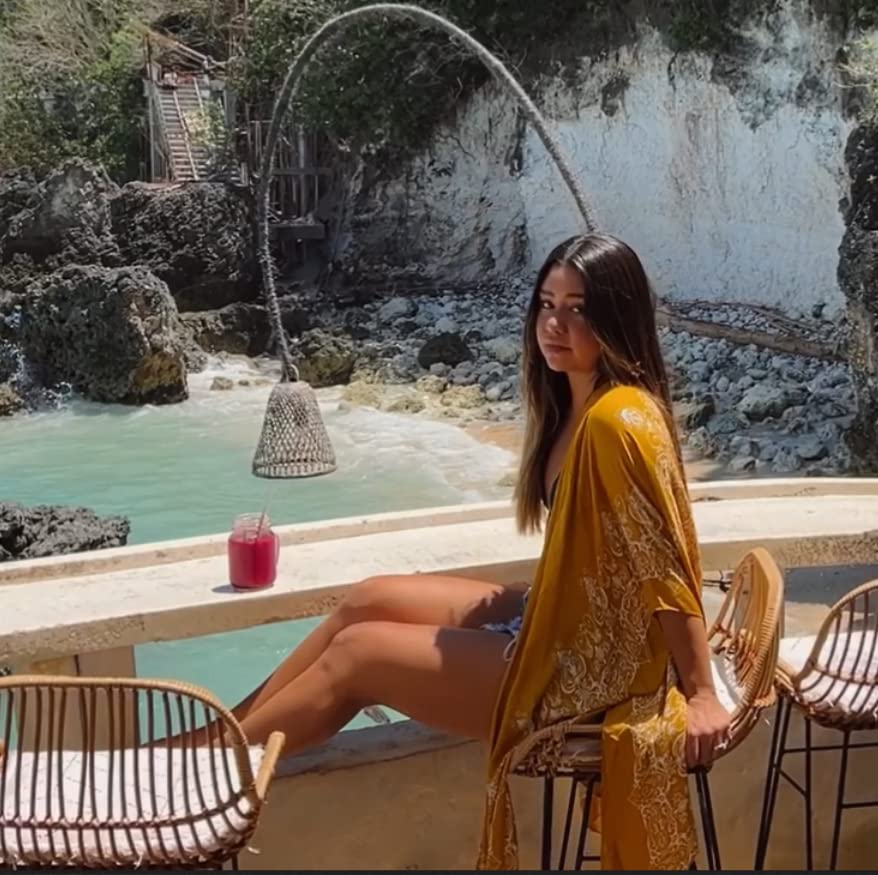 Breezy Lane Kimonos for Women Swimsuit Coverups Beach Cover Up Swimwear Cardigan Summer - color: A Mustard Print