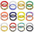 TOBENY SHIWE 24PCS Waist Bead Chains for Women Colorful Summer Body Chains Belly Beads Bikini Jewelry Chains Bead Waist Chains Set - style: Style B