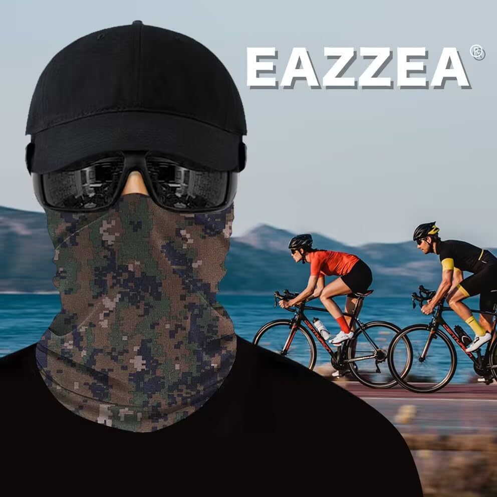 6-Pack Balaclava Face Mask for Men & Women - UV Protection Neck Gaiter, Multi-Use Cycling Mask & Breathable Headband - color: Mixed Color