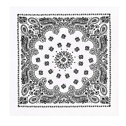 Rothco Trainmen Paisley Bandana - Standard - 22" X 22" - color: White