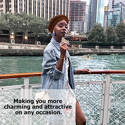 African Women Turban Caps Pre-Tied Twisted Turbans Head Scarf for Women Hair Wraps Cover Beanie Cancer Chemo Headwear - color: 1 Pack Twisted Braid A: Coffee