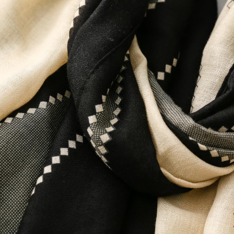 WZX Boho Scarf for Women, 70"x35" Large Lightweight Shawl Wrap for Travel, Sun Protection, Office & All-Season Wear - color: 005