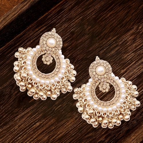 Indian Jhumka Earrings for Women Boho Ball Tassel Statement Dangle Earrings Vintage Chandelier Dangle Drop Stud Jewelry Gifts for Wedding Festival Holiday Outfits