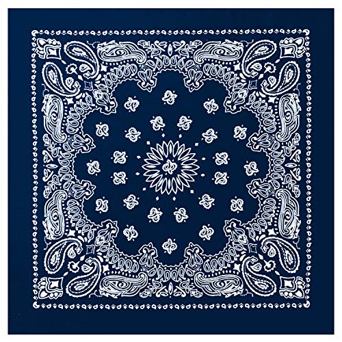 Rothco Trainmen Paisley Bandana - Standard - 22" X 22" - color: Navy Blue