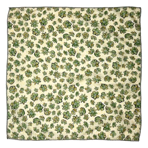 Cotton Bandana,Large Bandanas for Women,Head Coverings for Women,Head Scarf Handkerchief, Square Headband 27" x 27" - color: 27-14-petal-green