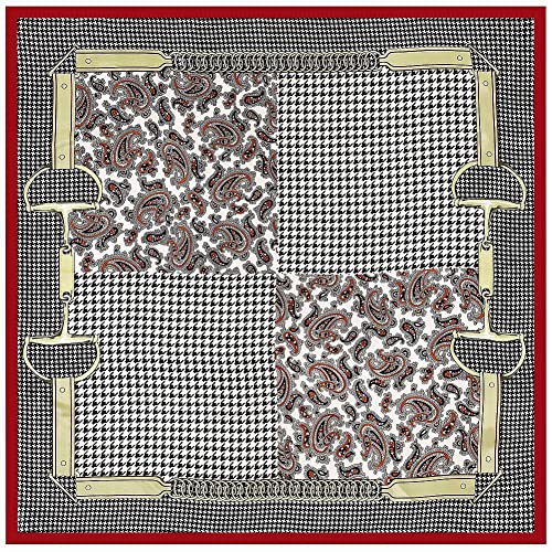 Headscarf Large Square Women Scarf 35" Fashion Scarves Silk Feeling Hairscarf - color: A102