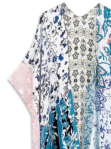 Breezy Lane Kimonos for Women Swimsuit Coverups Beach Cover Up Swimwear Cardigan Summer - color: Blocks D