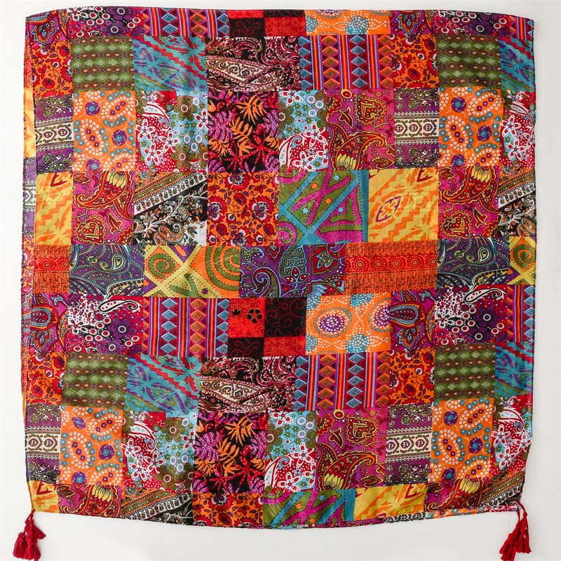 WZX Boho Scarf for Women, 70"x35" Large Lightweight Shawl Wrap for Travel, Sun Protection, Office & All-Season Wear - color: 014