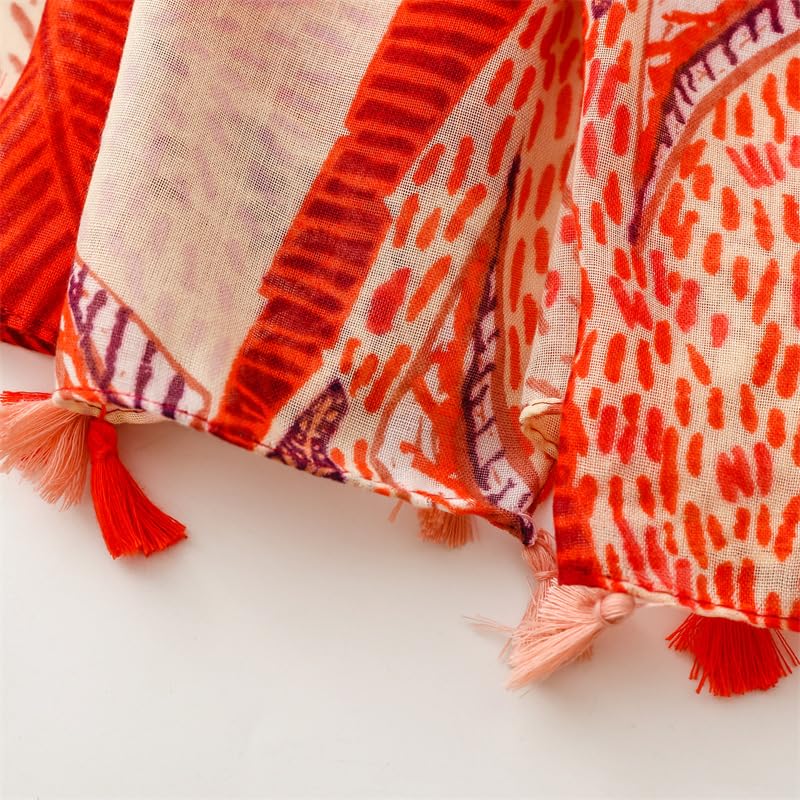 WZX Boho Scarf for Women, 70"x35" Large Lightweight Shawl Wrap for Travel, Sun Protection, Office & All-Season Wear - color: 012