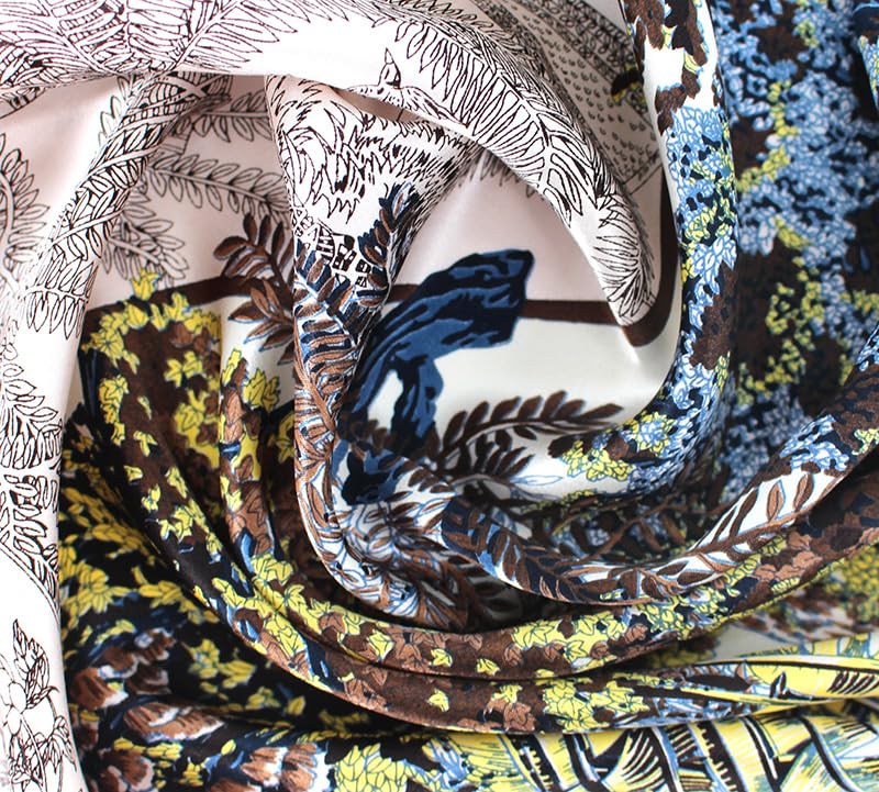 ANDANTINO 100% Mulberry Silk Scarf -21” Square Neckerchief with Gift Packed - color: Forest