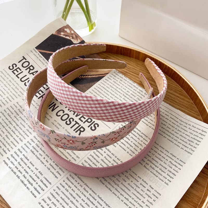 Ooosonlu Fashion Headbands Set - Girls & Women Pearl Hairbands, Non-slip, Different Patterns - color: Pink