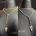 18K Gold Plated Knight's Shield Slip Chain for Women - color: 18KGold-Plated, size: 39''